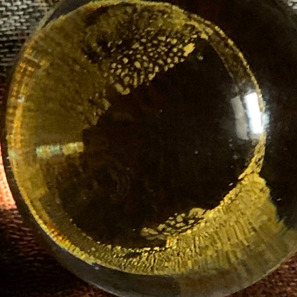 SEE VIDEO! VERY RARE Vintage Eickholt 24k Gold Flake Blown Glass Paperweight - Picture 8 of 10